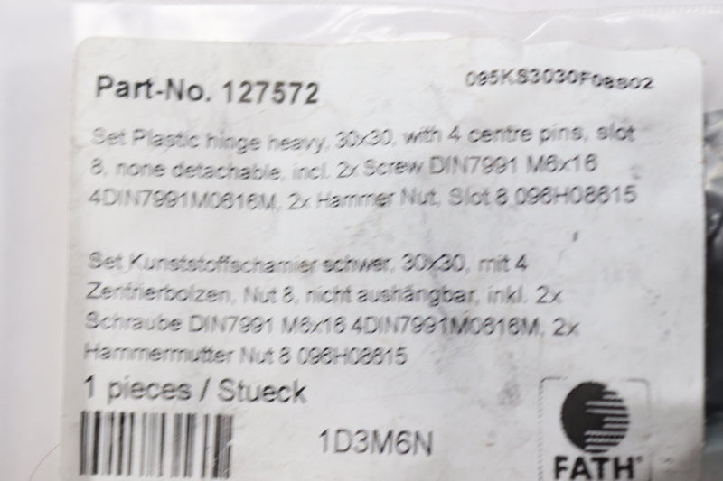 Fath Heavy Duty Plastic Hinge Kit 095KS3030F08S02