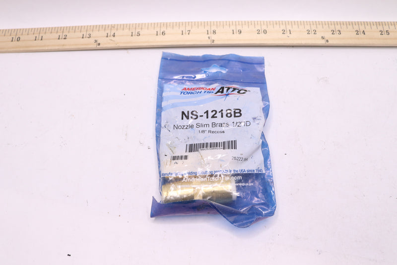 (2-Pk) Nozzle Centerfire Brass 1/2" ID x 1/8" Recess NS-1218B
