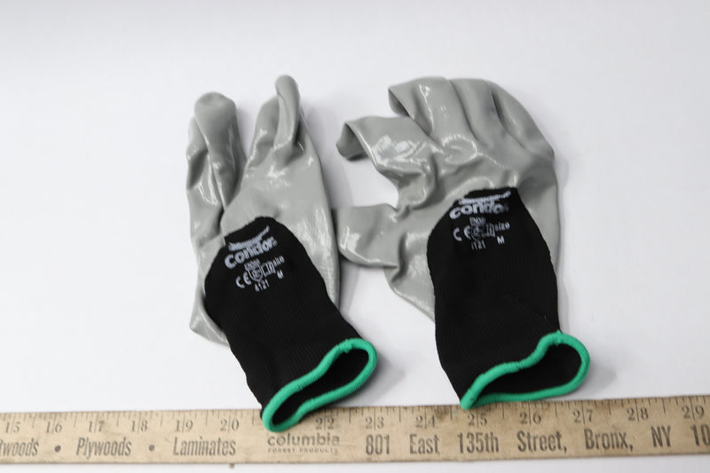(2-Pk) Condor Coated Gloves Gray/Black Medium 2UUE3