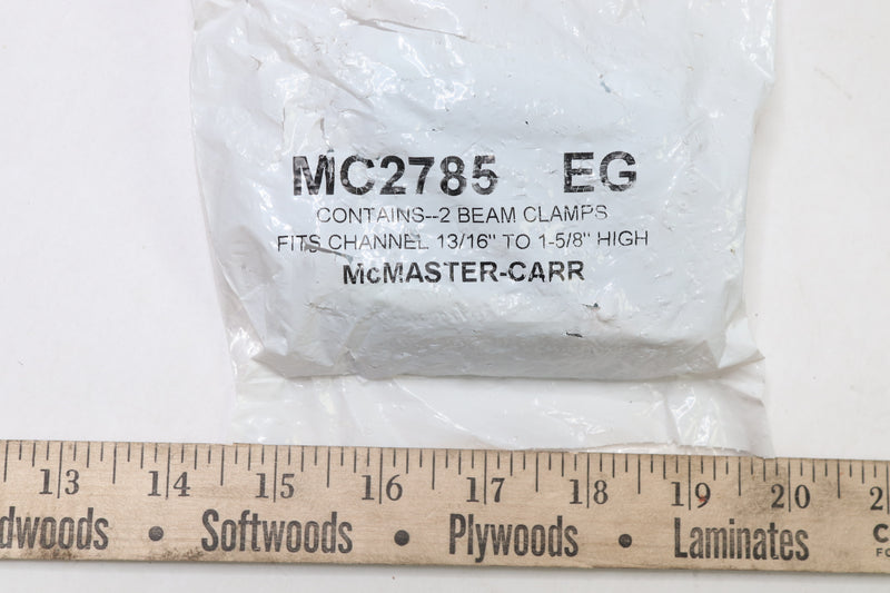 (2-Pk) McMaster-Carr Beam Clamp fits Chanel 13/16" to 1-5/8" High MC2785