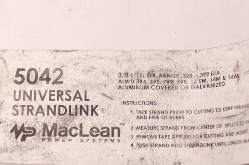 Maclean Guy Wire Steel Universal Grade .325-.392 MSI 3/8" 5042