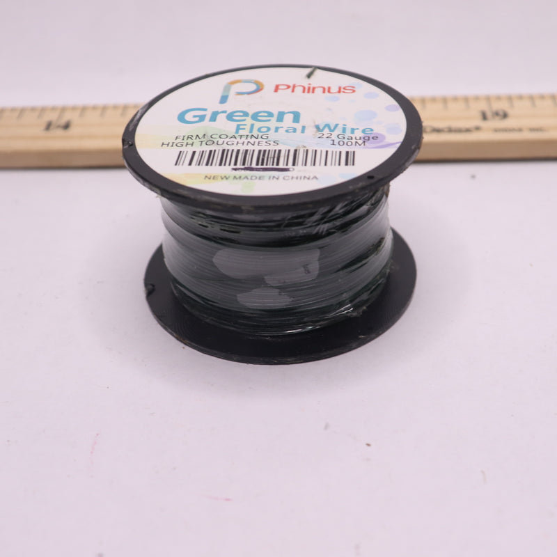 Phinus Floral Paper Wrapped Wire For Flower Arrangements Green 100M
