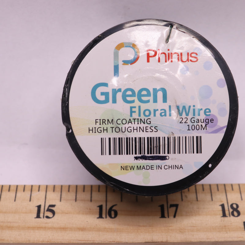 Phinus Floral Paper Wrapped Wire For Flower Arrangements Green 100M