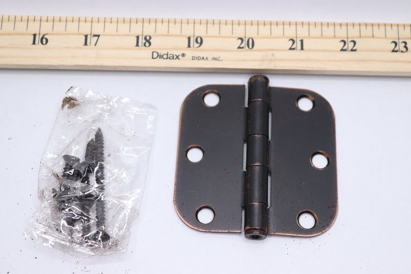 Everbilt Squeak-Free Door Hinge Oil-Rubbed Bronze 5/8" Radius 3"