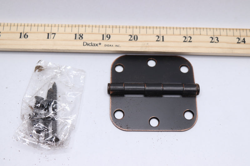 Everbilt Squeak-Free Door Hinge Oil-Rubbed Bronze 5/8" Radius 3"