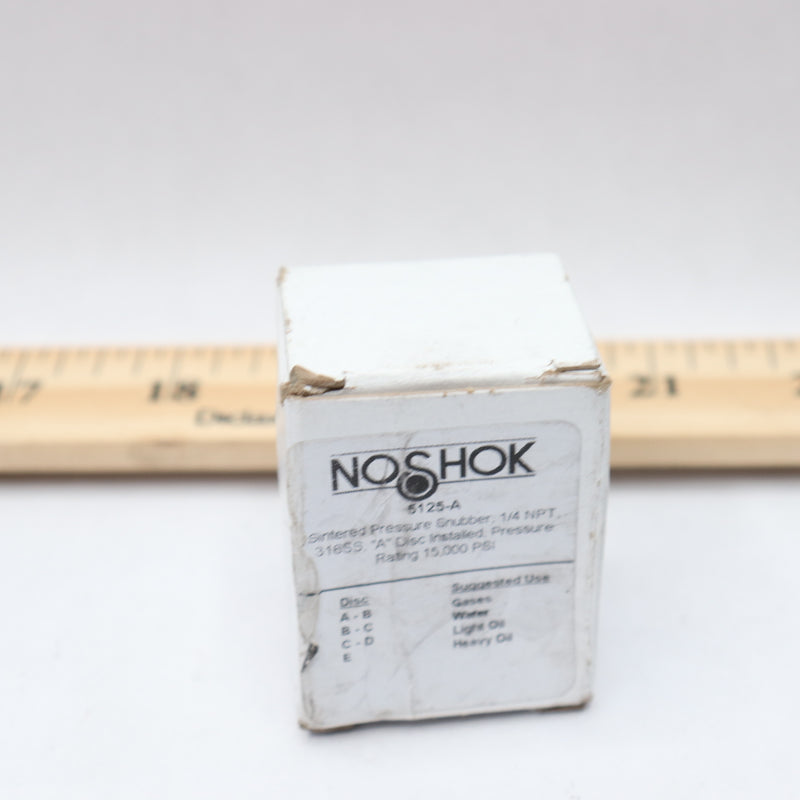 Noshok Sintered Snubbers 316 Stainless Steel 5125-A