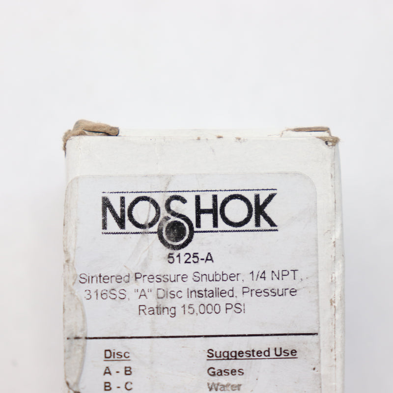 Noshok Sintered Snubbers 316 Stainless Steel 5125-A