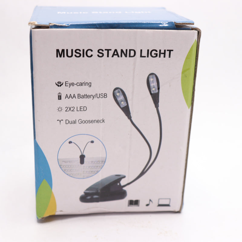 Music Stand Light Dual Arm USB and AAA Battery Operated WL5110