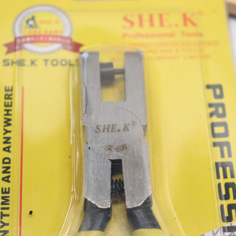 She.K Universal Small Hole Opening Punch Pliers Tool Yellow SK-609