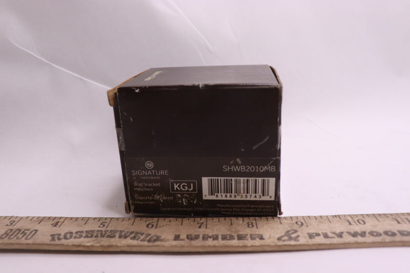 Signature Hardware Custom Showering Adjustable Wall Bracket in Matte Black