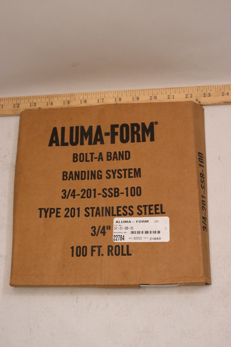 Aluma-Form Banding Bolt-A Band Stainless Steel 3/4" x 100' x .30 201-SSB-100