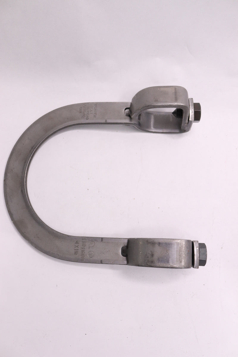 Eaton B-Line Fast Clamp Sway Brace Attachment  Zinc Plated Steel 4" x 1-1/4"