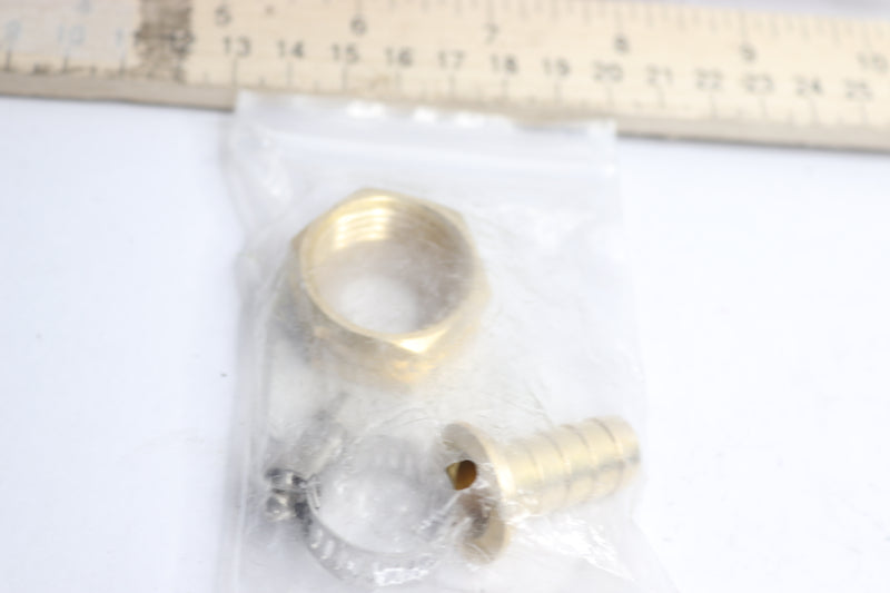 Joywayus Hose Pipe Connector Copper Fitting Brass 1/2" Barb x 3/4" Female GHT