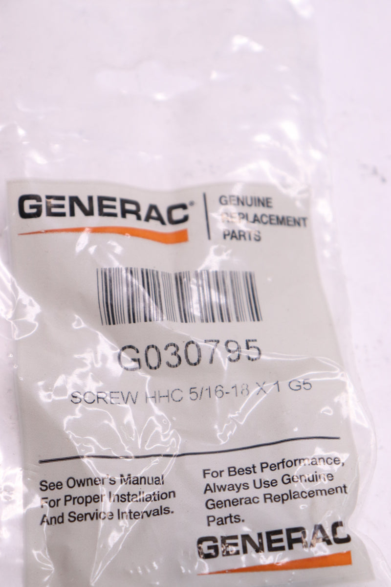 Generac Generator Screw G5 HHC 5/16"-18 x 1" G030795