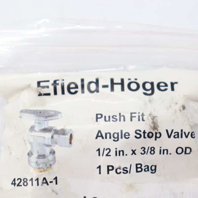 Efield-Hoger Push Fit Angle Stop Valve Water Shut Off 1/4 Turn 42811A-1