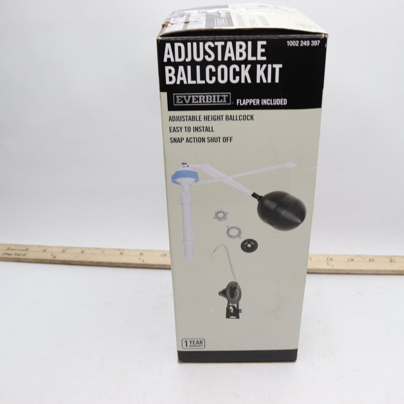 Everbilt Adjustable Ballcock Kit 1002 249 397 Missing Rubber Float