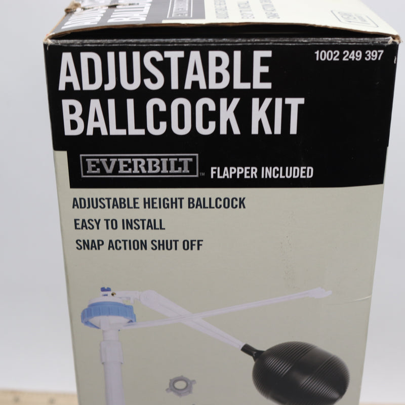 Everbilt Adjustable Ballcock Kit 1002 249 397 Missing Rubber Float