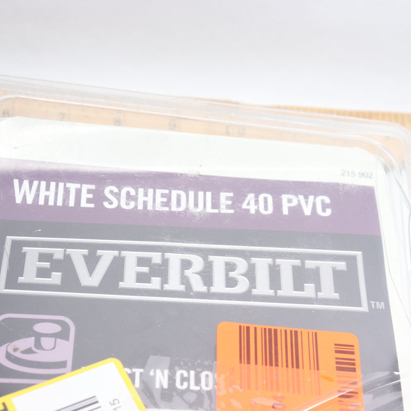 Everbilt Twist & Close Schedule 40 Bath Waste Pipe PVC White 1-1/2"