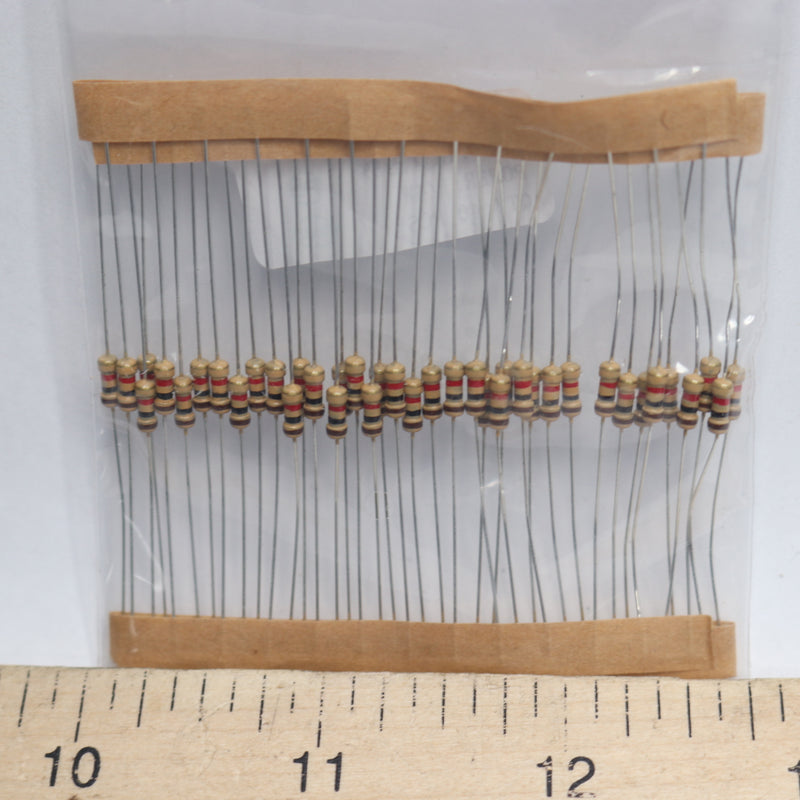 (40-Pk) Bojack Single Resistor Carbon Film 1KΩ Ohm 1/4W ±1%