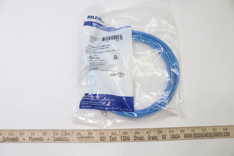 Belden Ethernet Cable CAT6, RJ45 Plug RJ45  10', 3 M Blue C601106010