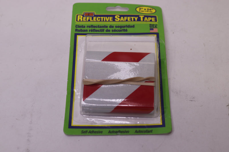 Hy-Ko Reflective Safety Tape Red Silver 2" x 24" TAPE-2