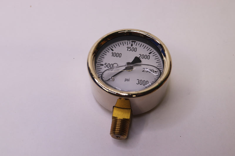 Wika Pressure Gauge 3000 psi 2-1/2 in Face Diameter 9310800