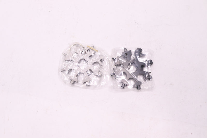 (2-Pk) Doogaxoo 18-in-1 Snowflake Multi Tool Stainless Steel Black & Silver