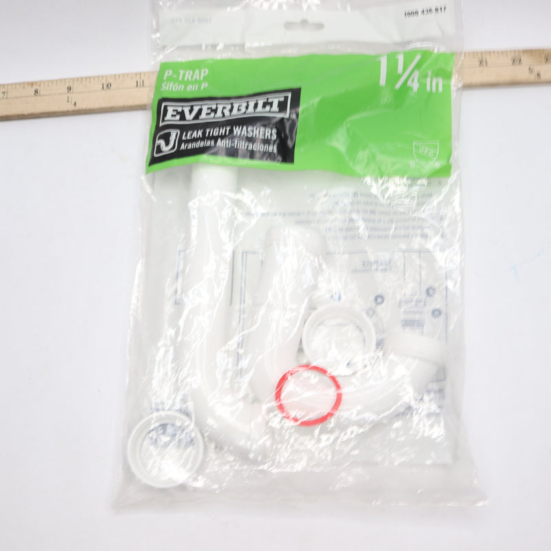 Everbilt P-Trap Leak Tight Washers Pipe Drain Plastic 1-1/4" 1008 436 817