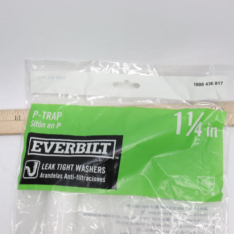 Everbilt P-Trap Leak Tight Washers Pipe Drain Plastic 1-1/4" 1008 436 817