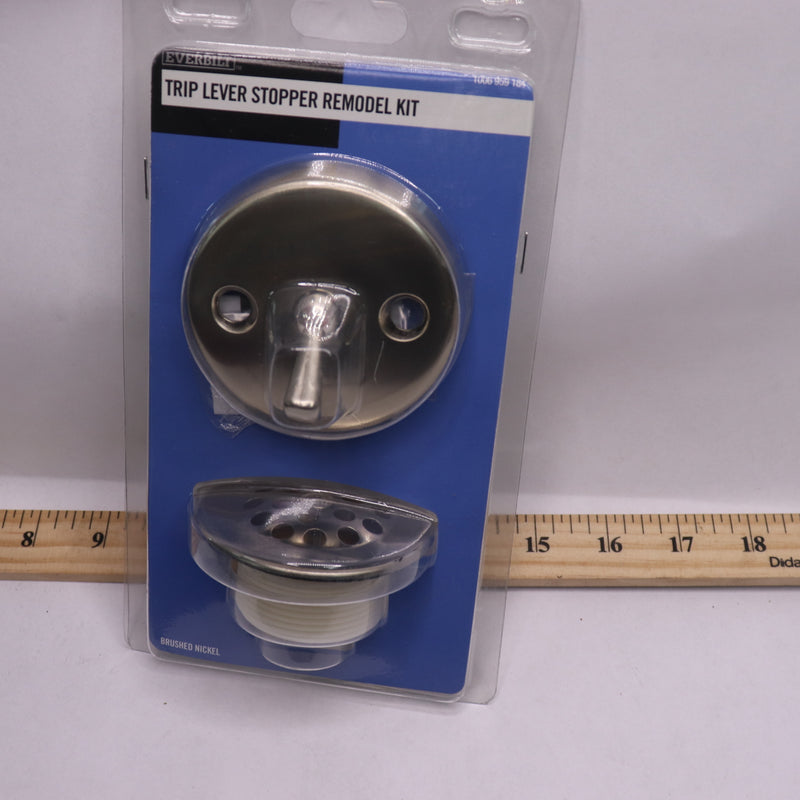 Everbilt Trip Lever Tub Overflow Plate Brushed Nickel H 2.56" W 3.11" D 3.19"