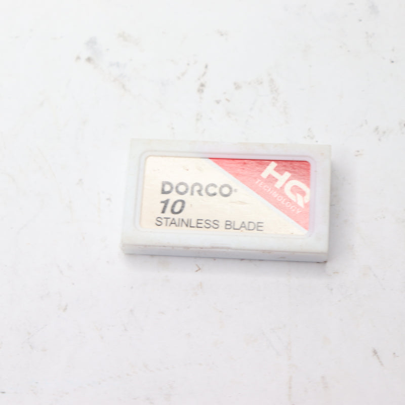 (10-Pk) Dorco Double Edge Razor Platinum Stainless Blades