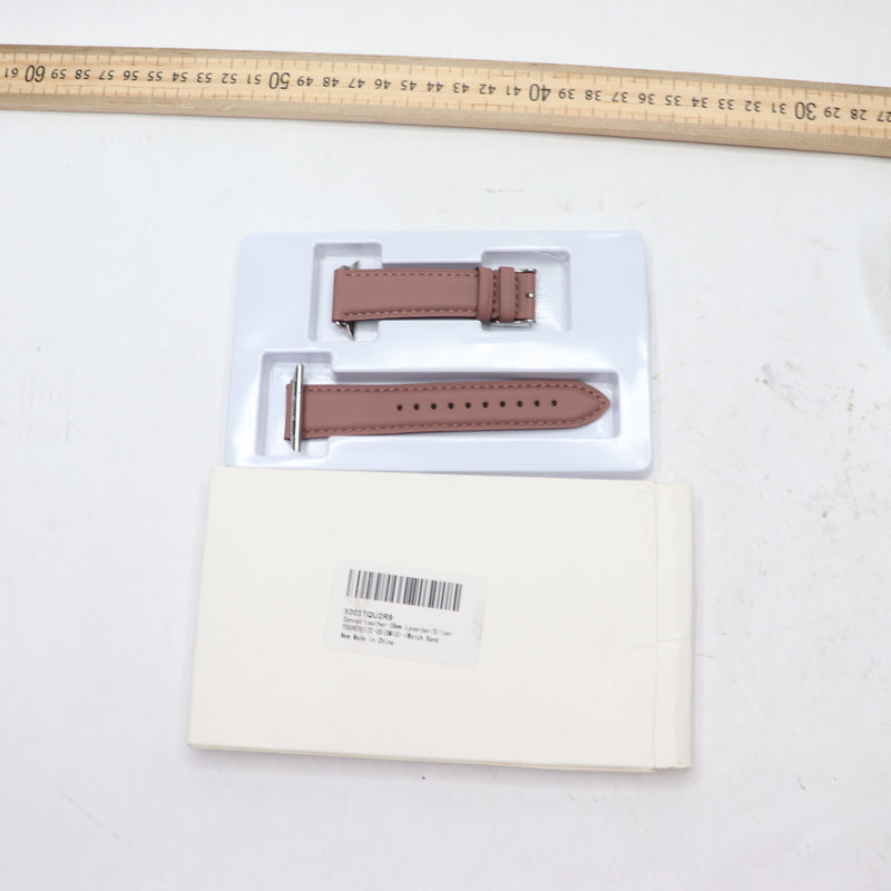 Replacement Strap for iWatch Series Genuine Leather Lavender/Rose Gold