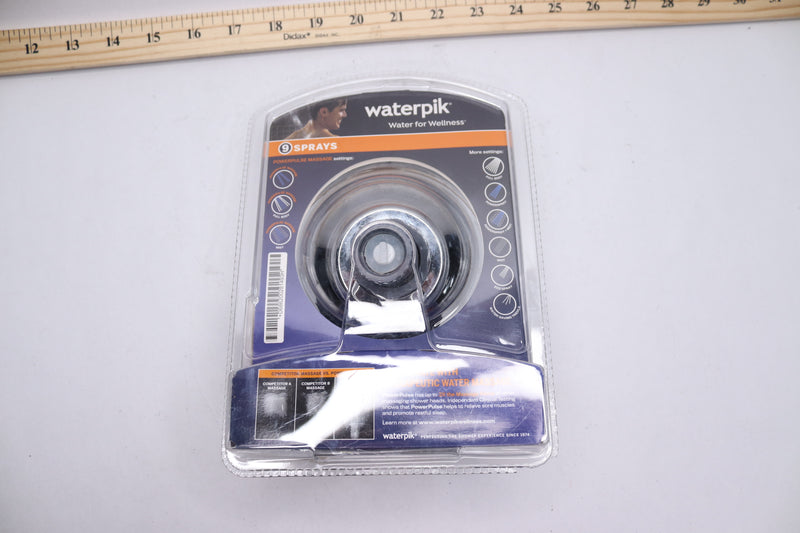 Waterpik Single Wall Mount Low Flow 9-Spray Shower Head Chrome 4.5" YAT-933E