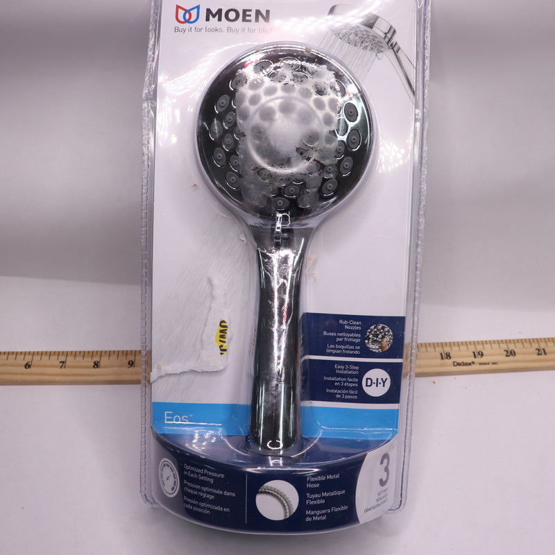 Moen 3-Spray Round Hand Shower Metal Chrome 20006