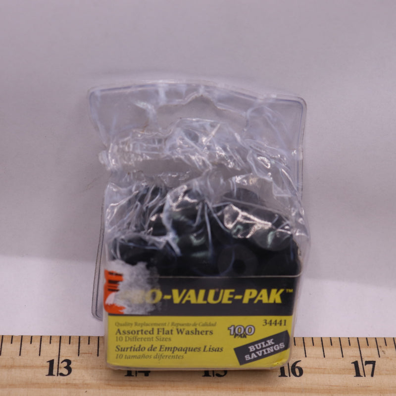 (100-Pk) Danco Assorted Flat Washers Rubber 34441 - Damaged Package