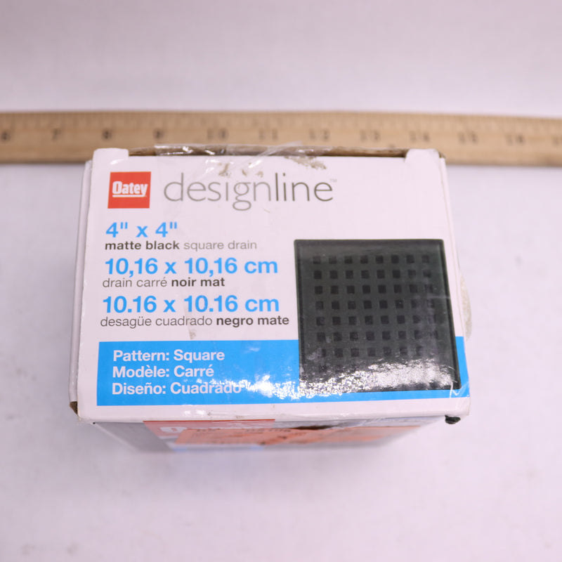 Designline Square Shower Drain 4" x 4" -Missing Lifting Key And Threaded Adaptor