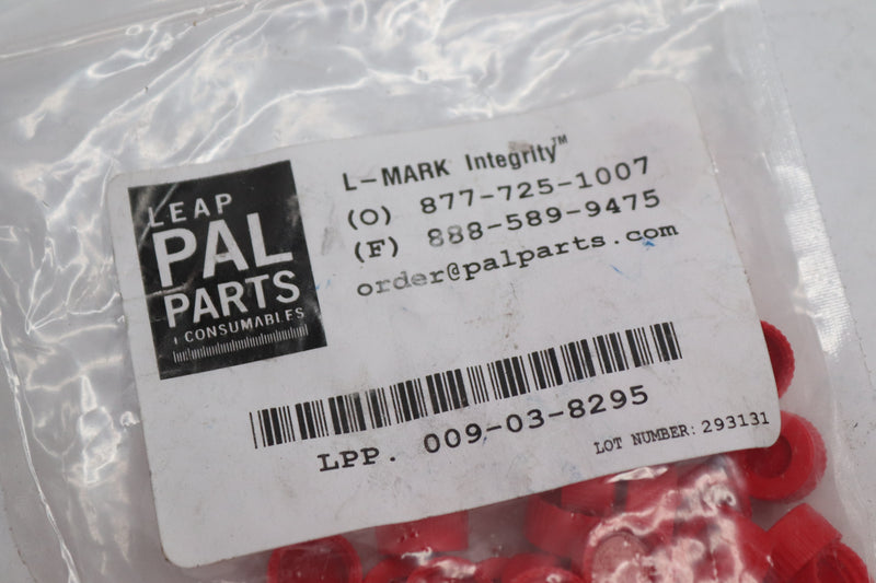 (100-Pk) Leap Pal Parts L-Mark Integrity Caps Screw Closure Red 9mm 009-03-8295