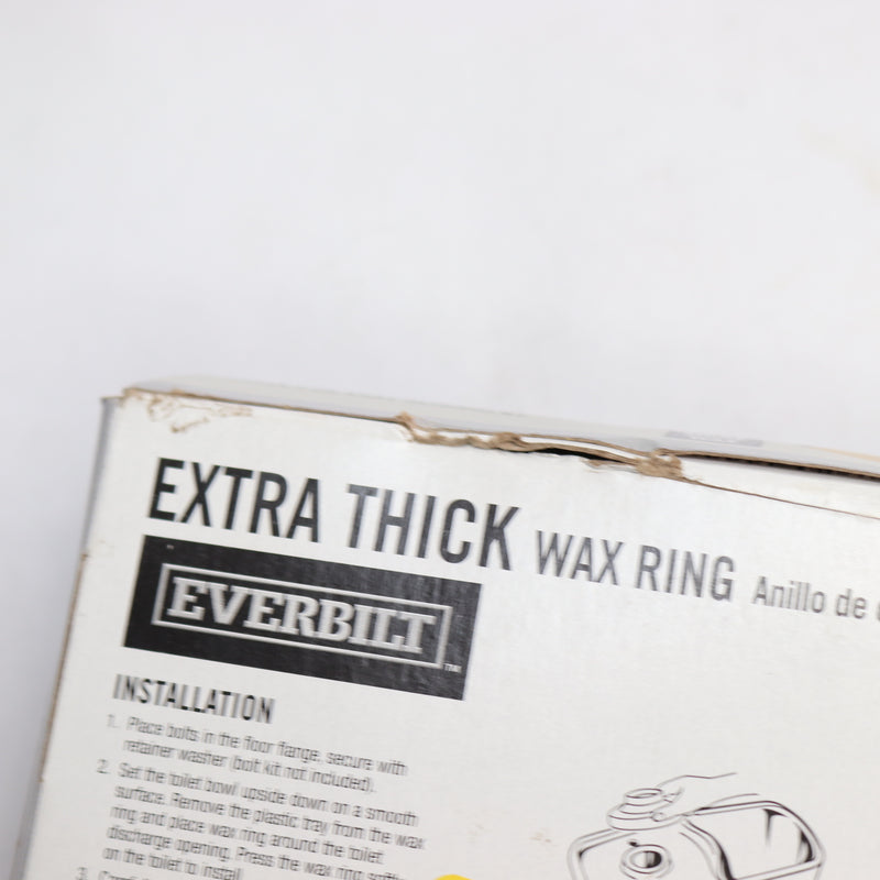 Everbilt Extra Thick Toilet Wax Ring with Plastic Horn 256 416 - Cracked Plastic