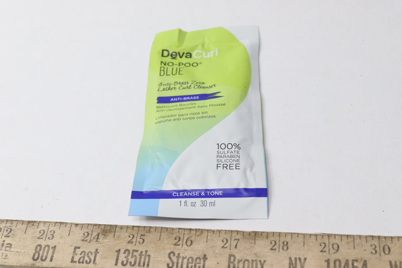DevaCurl No-Poo Anti-Brass Zero Lather Curl Cleanser Blue 1 fl. oz 30ml