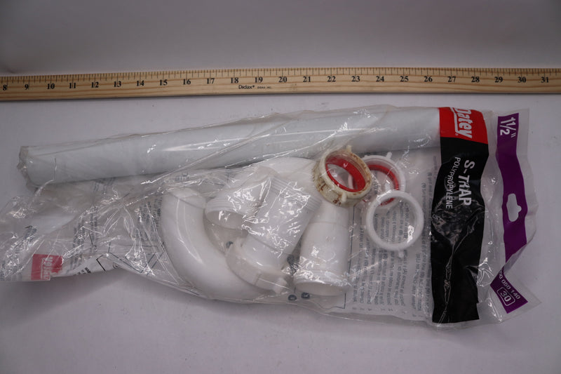 Oatey Sink Drain S- Trap Plastic White 1-1/2" HDC9722B