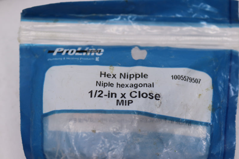 ProLine Hex Nipple Stainless Steel MIP 1/2" SN-833HD