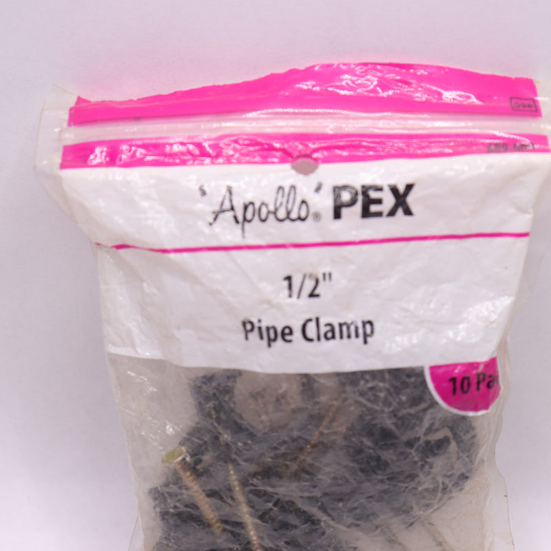 (10-Pk) Apollo Hook Plastic Black PEX Barb x Male Pipe 1/2" APXJH1210PK