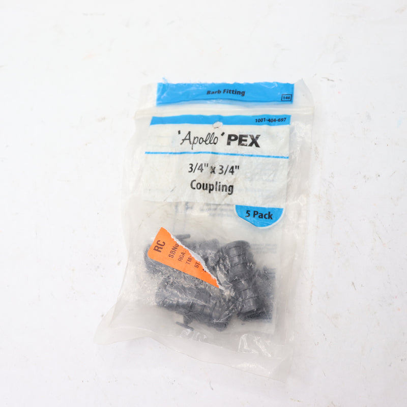 (3-Pk) Apollo Coupling Fitting Plastic Black 3/4" PXPAC345PK