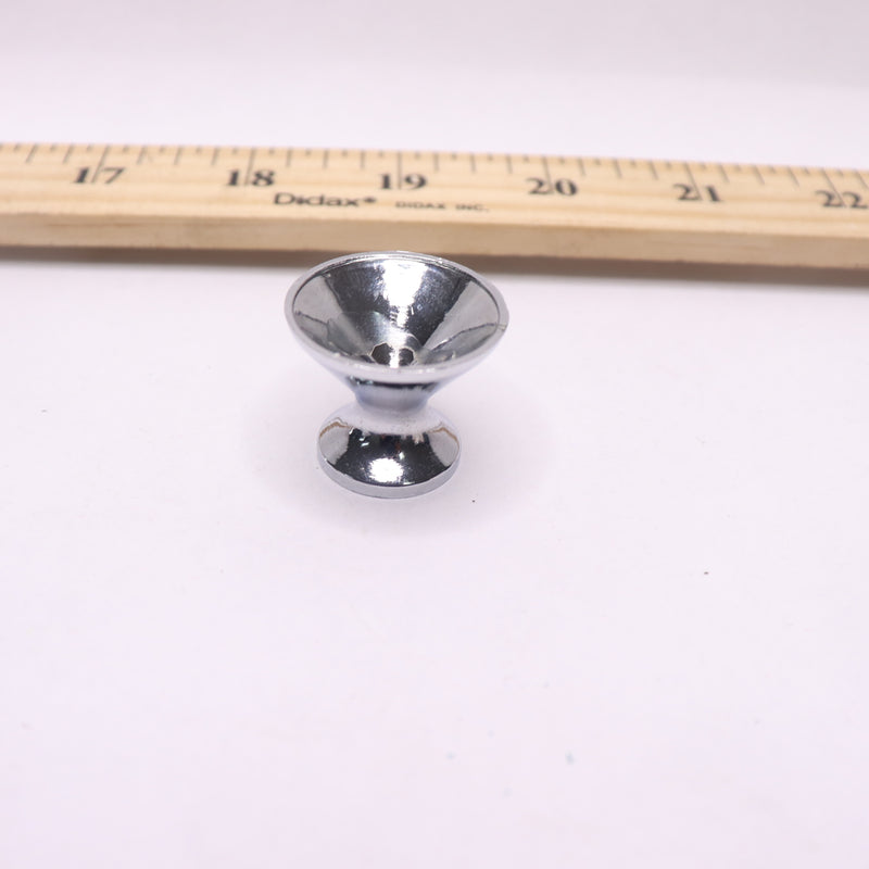 Liberty Round Cabinet Knob Chrome & Crystal 1-3/16" - Missing Top Crystal