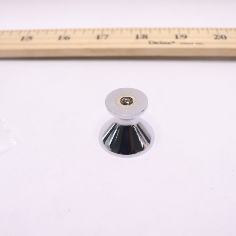 Liberty Round Cabinet Knob Chrome & Crystal 1-3/16" - Missing Top Crystal