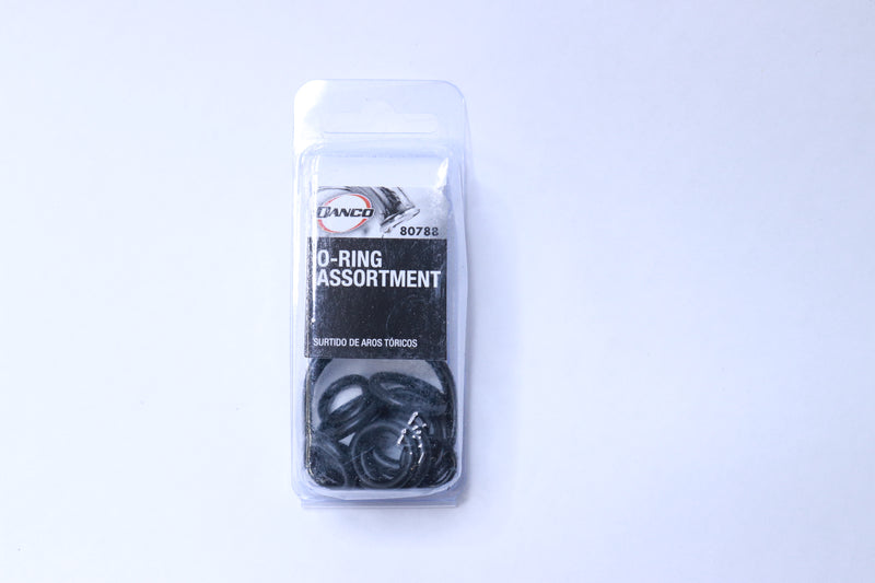(14-Pk) Danco Assorted O-Ring Rubber Black 9D00080788