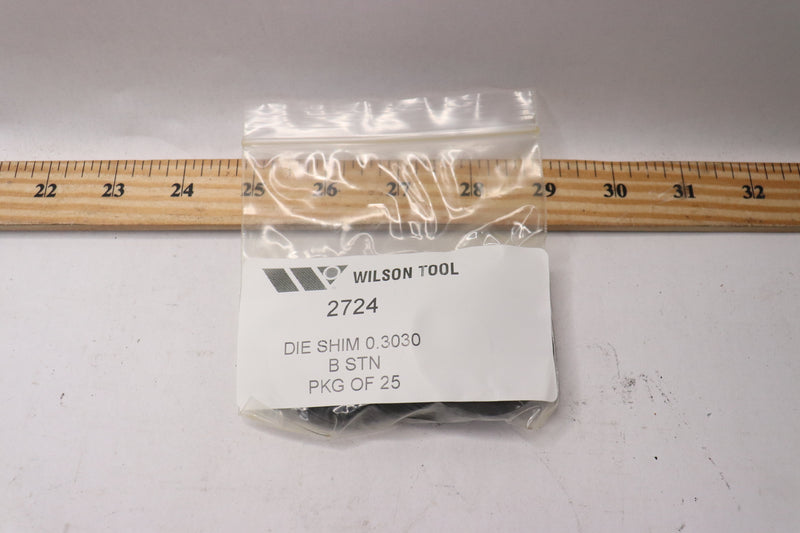 (25-Pk) Wilson Tool Die Shim 0.030 B STN 2724