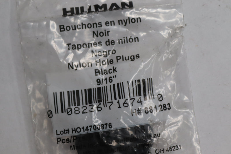 Hillman Hole Plugs Nylon Black 9/16" 881283