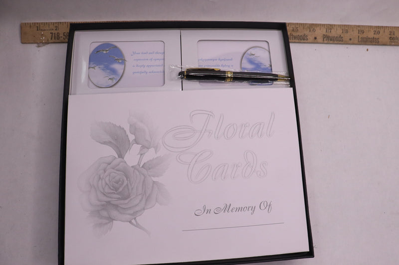 Floral Cards In Memory Of Dove Funeral Set