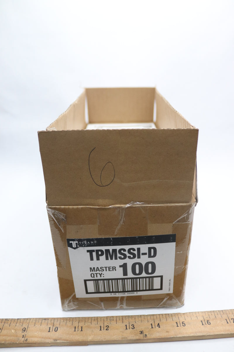 (100-Pk) Titan3 1-Gang Duplex Standard Wall Plate Ivory Metal TPMSSI-D